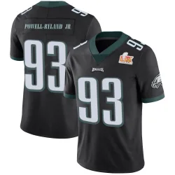 Youth Antwaun Powell-Ryland Jr. Philadelphia Eagles No.93 Limited Alternate Vapor Untouchable Super Bowl LIX Jersey - Black
