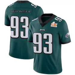 Youth Antwaun Powell-Ryland Jr. Philadelphia Eagles No.93 Limited Midnight Team Color Vapor Untouchable Super Bowl LIX Jersey - Green