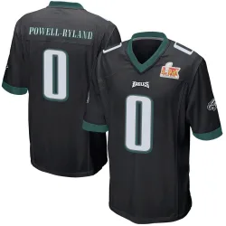Youth Antwaun Powell-Ryland Philadelphia Eagles No.0 Game Alternate Super Bowl LIX Jersey - Black