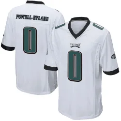 Youth Antwaun Powell-Ryland Philadelphia Eagles No.0 Game Jersey - White