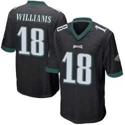 Youth Avery Williams Philadelphia Eagles No.18 Game Alternate Jersey - Black
