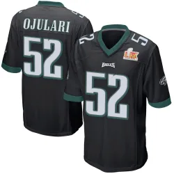 Youth Azeez Ojulari Philadelphia Eagles No.52 Game Alternate Super Bowl LIX Jersey - Black