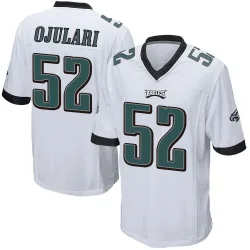 Youth Azeez Ojulari Philadelphia Eagles No.52 Game Jersey - White