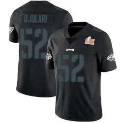 Youth Azeez Ojulari Philadelphia Eagles No.52 Limited Super Bowl LIX Jersey - Black Impact