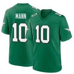Youth Braden Mann Philadelphia Eagles No.10 Game Kelly Alternate Jersey - Green