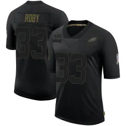 Youth Bradley Roby Philadelphia Eagles No.33 Limited 2020 Salute To Service Jersey - Black