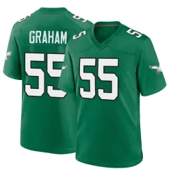 Youth Brandon Graham Philadelphia Eagles No.55 Game Kelly Alternate Jersey - Green