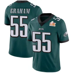 Youth Brandon Graham Philadelphia Eagles No.55 Limited Midnight Team Color Vapor Untouchable Super Bowl LIX Jersey - Green