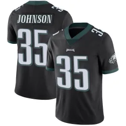 Youth Brandon Johnson Philadelphia Eagles No.35 Limited Alternate Vapor Untouchable Jersey - Black