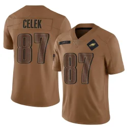 Youth Brent Celek Philadelphia Eagles No.87 Limited 2023 Salute To Service Jersey - Brown