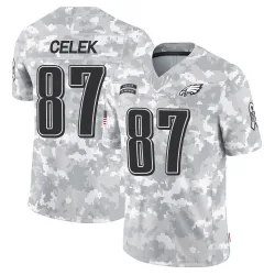 Youth Brent Celek Philadelphia Eagles No.87 Limited 2024 Salute to Service Jersey - Arctic Camo