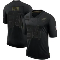 Youth Brett Toth Philadelphia Eagles No.64 Limited 2020 Salute To Service Jersey - Black