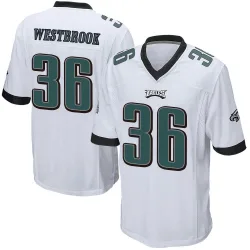 Youth Brian Westbrook Philadelphia Eagles No.36 Game Jersey - White