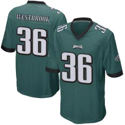 Youth Brian Westbrook Philadelphia Eagles No.36 Game Team Color Jersey - Green