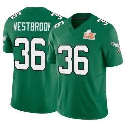 Youth Brian Westbrook Philadelphia Eagles No.36 Limited Kelly Alternate Vapor F.U.S.E. Super Bowl LIX Jersey - Green