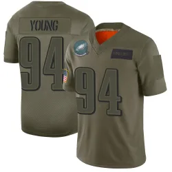 Youth Byron Young Philadelphia Eagles No.94 Limited 2019 Salute to Service Jersey - Camo