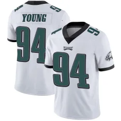 Youth Byron Young Philadelphia Eagles No.94 Limited Vapor Untouchable Jersey - White