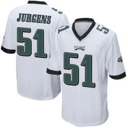 Youth Cam Jurgens Philadelphia Eagles No.51 Game Jersey - White