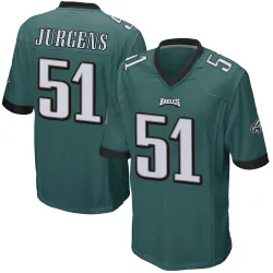 Youth Cam Jurgens Philadelphia Eagles No.51 Game Team Color Jersey - Green