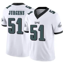 Youth Cam Jurgens Philadelphia Eagles No.51 Limited Vapor F.U.S.E. Jersey - White
