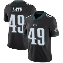 Youth Cameron Latu Philadelphia Eagles No.49 Limited Alternate Vapor Untouchable Jersey - Black