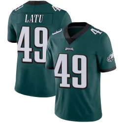 Youth Cameron Latu Philadelphia Eagles No.49 Limited Midnight Team Color Vapor Untouchable Jersey - Green