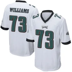 Youth Cameron Williams Philadelphia Eagles No.73 Game Jersey - White