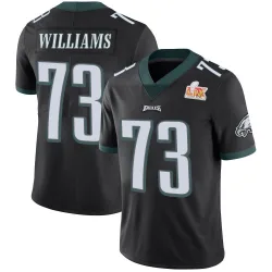 Youth Cameron Williams Philadelphia Eagles No.73 Limited Alternate Vapor Untouchable Super Bowl LIX Jersey - Black