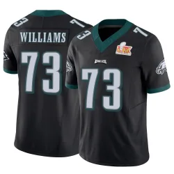 Youth Cameron Williams Philadelphia Eagles No.73 Limited Vapor F.U.S.E. Super Bowl LIX Jersey - Black
