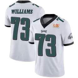 Youth Cameron Williams Philadelphia Eagles No.73 Limited Vapor Untouchable Super Bowl LIX Jersey - White