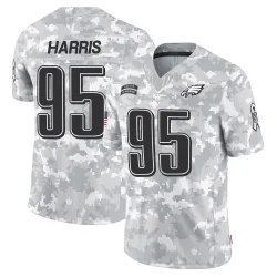 Youth Charles Harris Philadelphia Eagles No.95 Limited 2024 Salute to Service Jersey - Arctic Camo