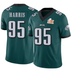 Youth Charles Harris Philadelphia Eagles No.95 Limited Vapor F.U.S.E. Super Bowl LIX Jersey - Green