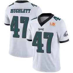 Youth Charley Hughlett Philadelphia Eagles No.47 Limited Vapor Untouchable Super Bowl LIX Jersey - White