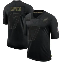 Youth Cris Carter Philadelphia Eagles No.17 Limited 2020 Salute To Service Jersey - Black