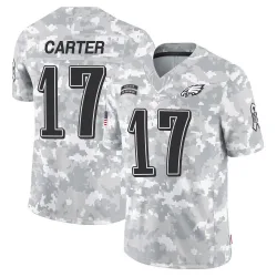 Youth Cris Carter Philadelphia Eagles No.17 Limited 2024 Salute to Service Jersey - Arctic Camo