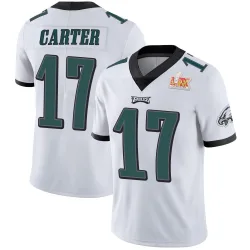 Youth Cris Carter Philadelphia Eagles No.17 Limited Vapor Untouchable Super Bowl LIX Jersey - White