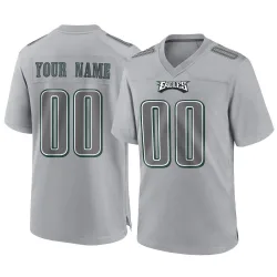 Youth Custom Philadelphia Eagles No.00 Game Atmosphere Fashion Jersey - Gray