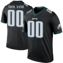 Youth Custom Philadelphia Eagles No.00 Legend Color Rush Jersey - Black