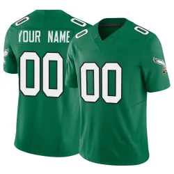 Youth Custom Philadelphia Eagles No.00 Limited Kelly Alternate Vapor F.U.S.E. Jersey - Green