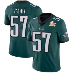 Youth Dallas Gant Philadelphia Eagles No.57 Limited Midnight Team Color Vapor Untouchable Super Bowl LIX Jersey - Green