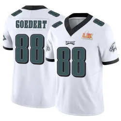Youth Dallas Goedert Philadelphia Eagles No.88 Limited Vapor F.U.S.E. Super Bowl LIX Jersey - White