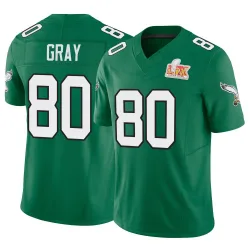Youth Danny Gray Philadelphia Eagles No.80 Limited Kelly Alternate Vapor F.U.S.E. Super Bowl LIX Jersey - Green