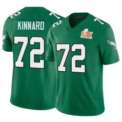 Youth Darian Kinnard Philadelphia Eagles No.72 Limited Kelly Alternate Vapor F.U.S.E. Super Bowl LIX Jersey - Green