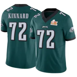 Youth Darian Kinnard Philadelphia Eagles No.72 Limited Vapor F.U.S.E. Super Bowl LIX Jersey - Green