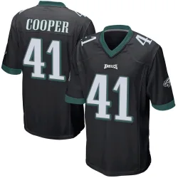 Youth Darius Cooper Philadelphia Eagles No.41 Game Alternate Jersey - Black