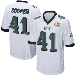Youth Darius Cooper Philadelphia Eagles No.41 Game Super Bowl LIX Jersey - White