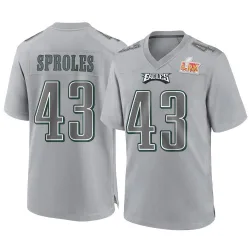 Youth Darren Sproles Philadelphia Eagles No.43 Game Atmosphere Fashion Super Bowl LIX Jersey - Gray
