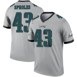 Youth Darren Sproles Philadelphia Eagles No.43 Legend Silver Inverted Jersey