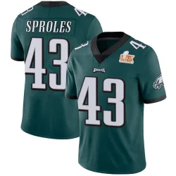 Youth Darren Sproles Philadelphia Eagles No.43 Limited Midnight Team Color Vapor Untouchable Super Bowl LIX Jersey - Green