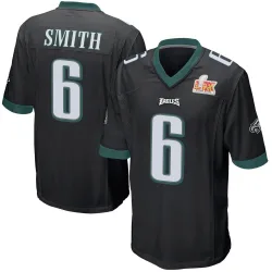 Youth DeVonta Smith Philadelphia Eagles No.6 Game Alternate Super Bowl LIX Jersey - Black